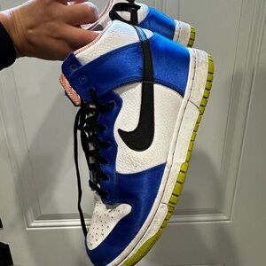 Nike Dunk High Blue Satin Atomic Green